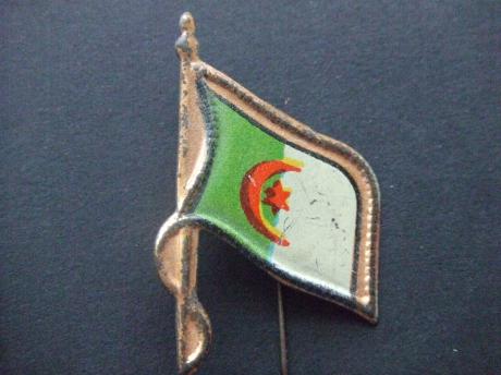 Algerije, land in Noord-Afrika(tussen Marokko en Tunesië) Maghreb oude vlag
